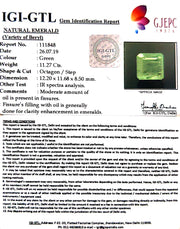 12.50 Ratti Natural Panna Stone With Govt. Lab Certificate (4551)